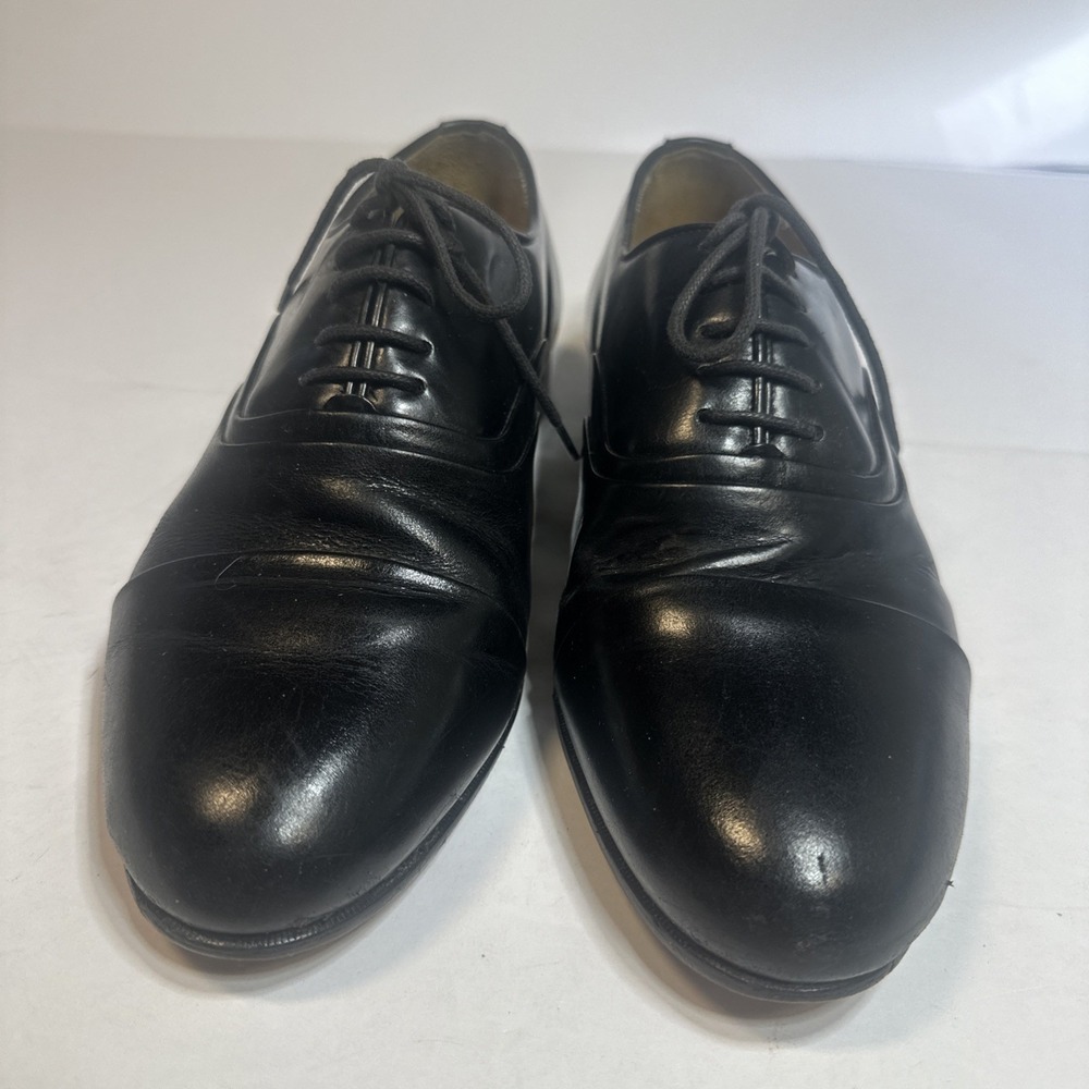 Stacy Adams Shoes Sz 8W Men's Black Cap Toe Oxford Dress Shoes Lace Up 23414 01